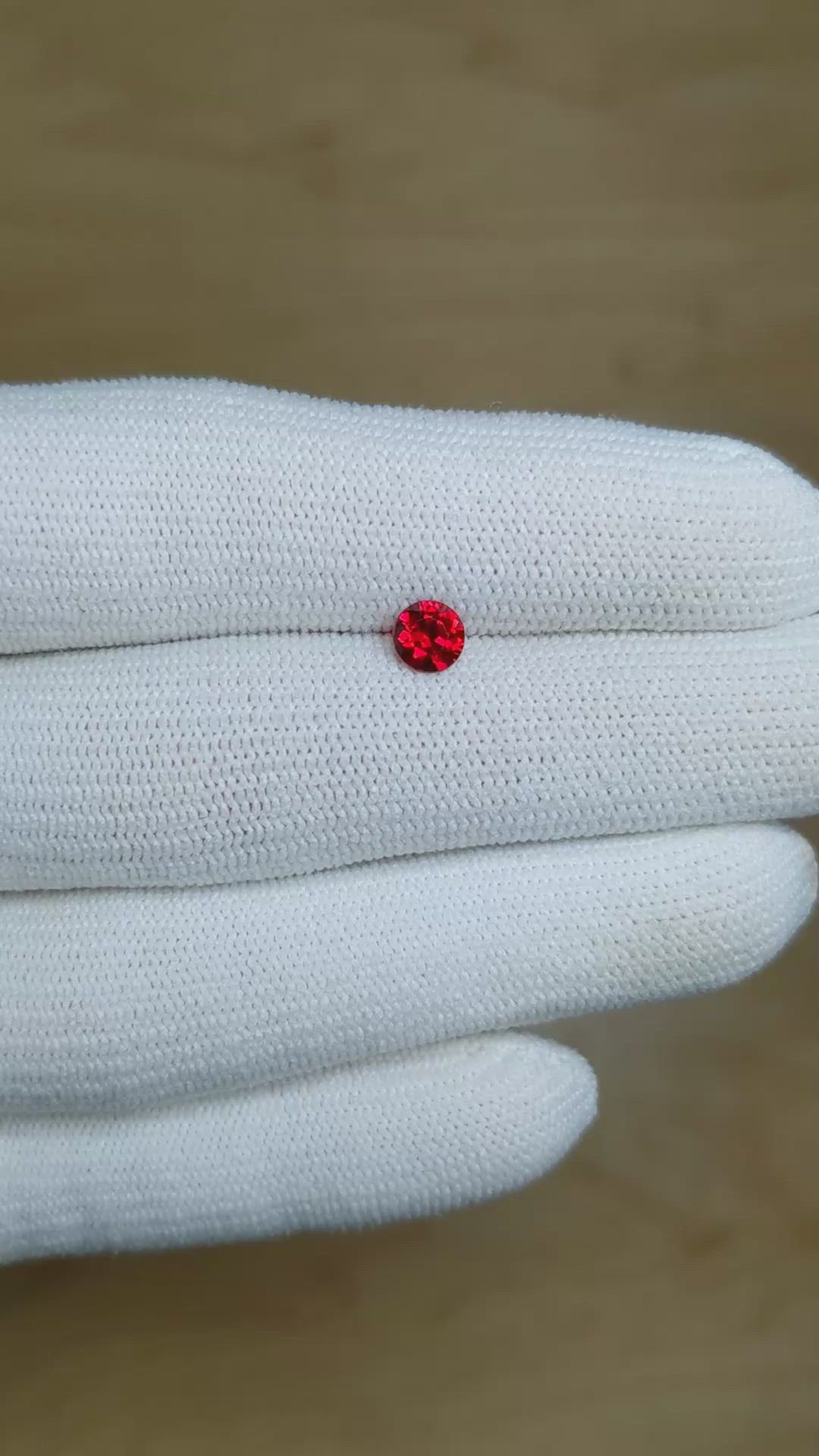 0.62 Ct. Ruby from Mozambique Size Video