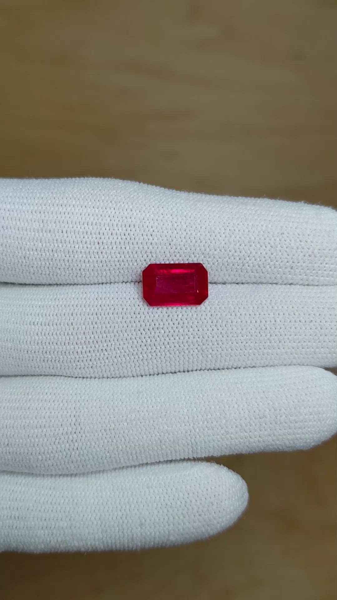3.31 Ct. Ruby from Mozambique Size Video