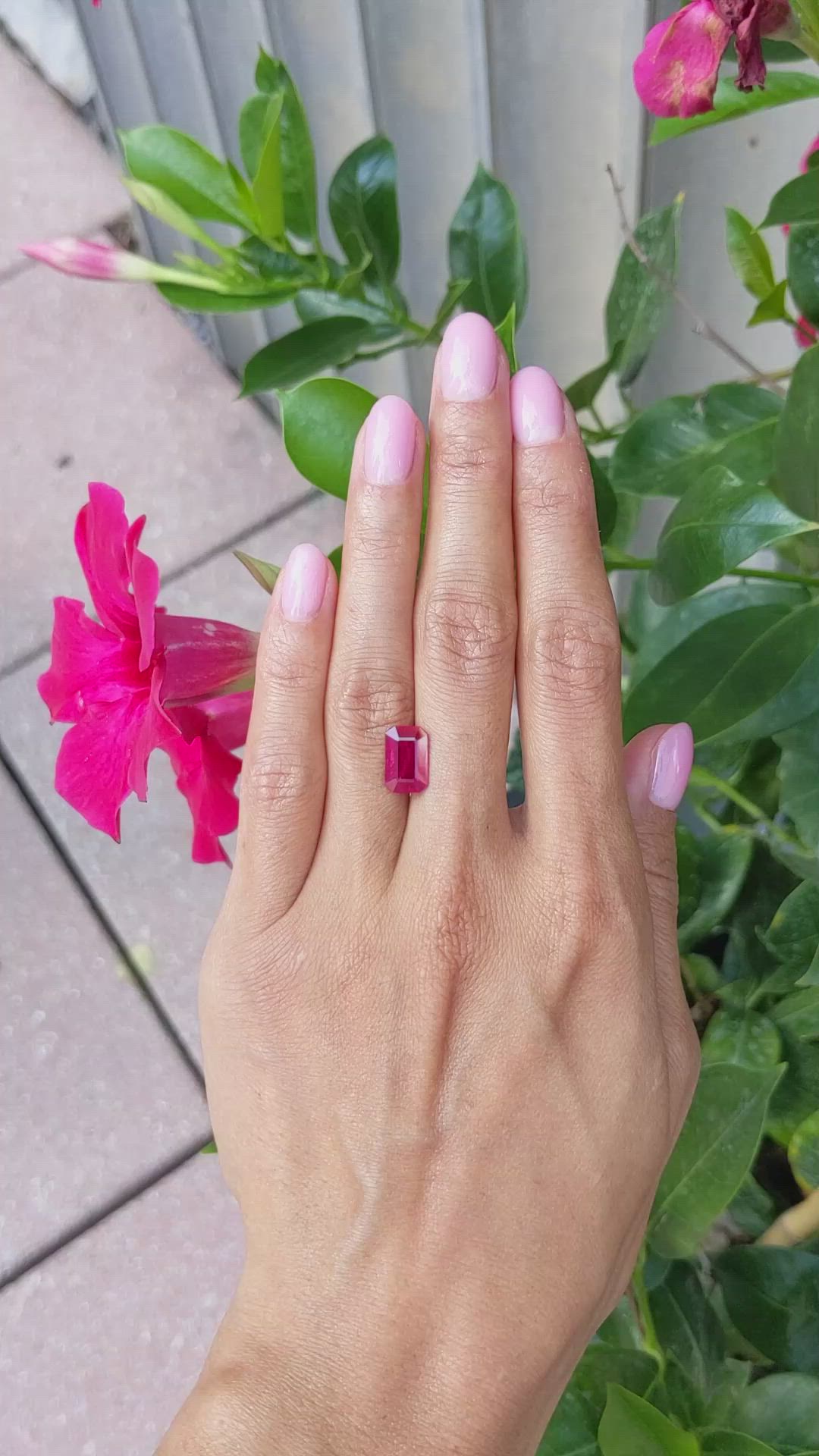 3.31 Ct. Ruby from Mozambique Size Video