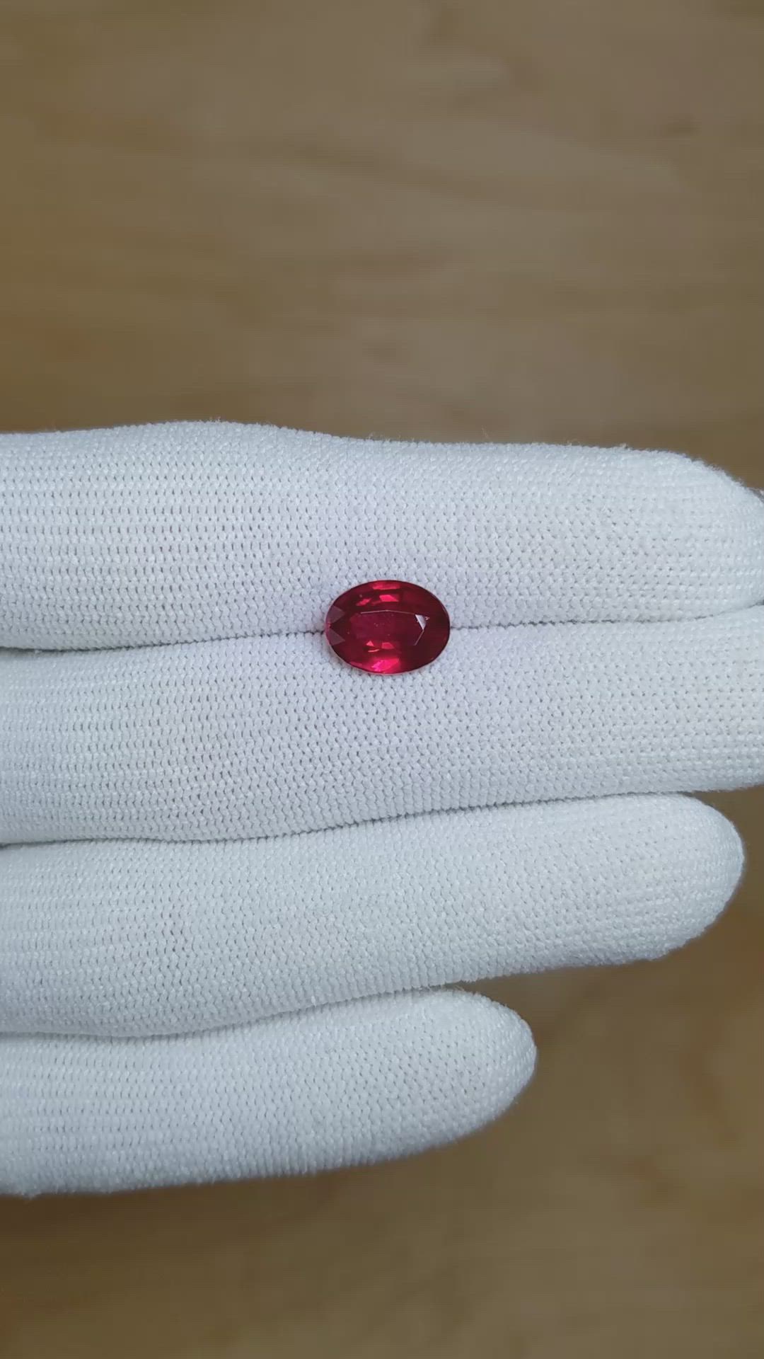3.04 Ct. Ruby from Mozambique Size Video