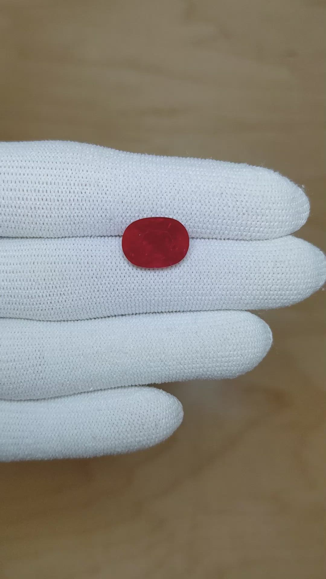 7.02 Ct. Ruby from Mozambique Size Video
