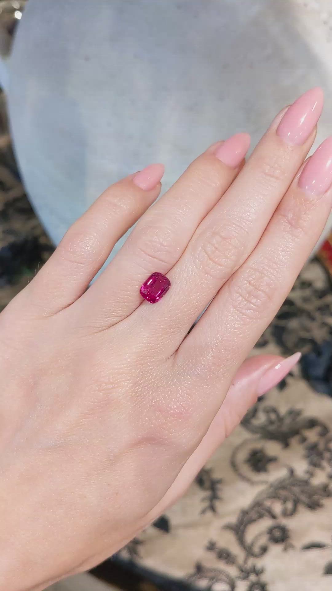 2.05 Ct. Ruby from Mozambique Size Video
