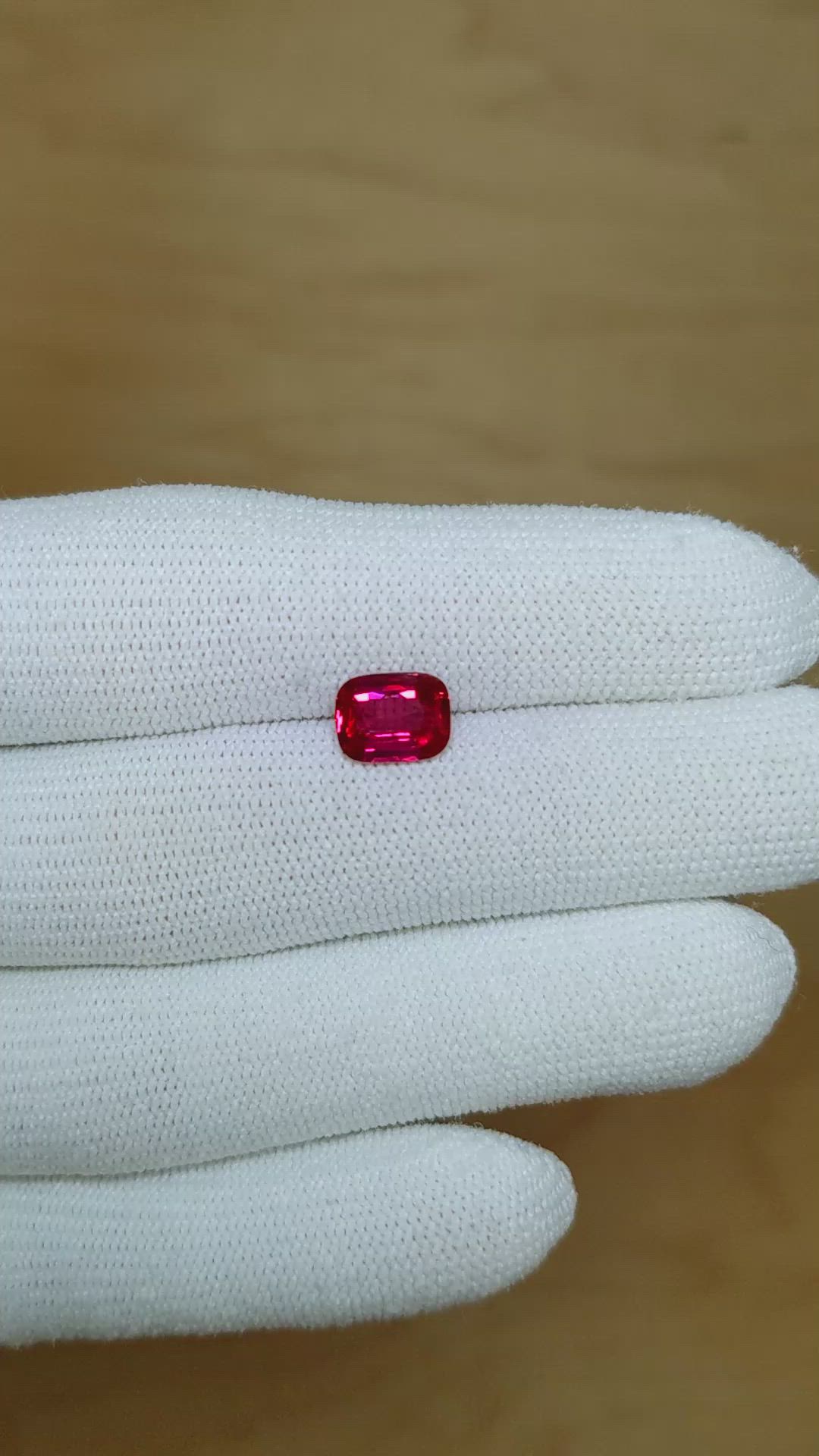 2.05 Ct. Ruby from Ceylon (Sri Lanka) Size Video