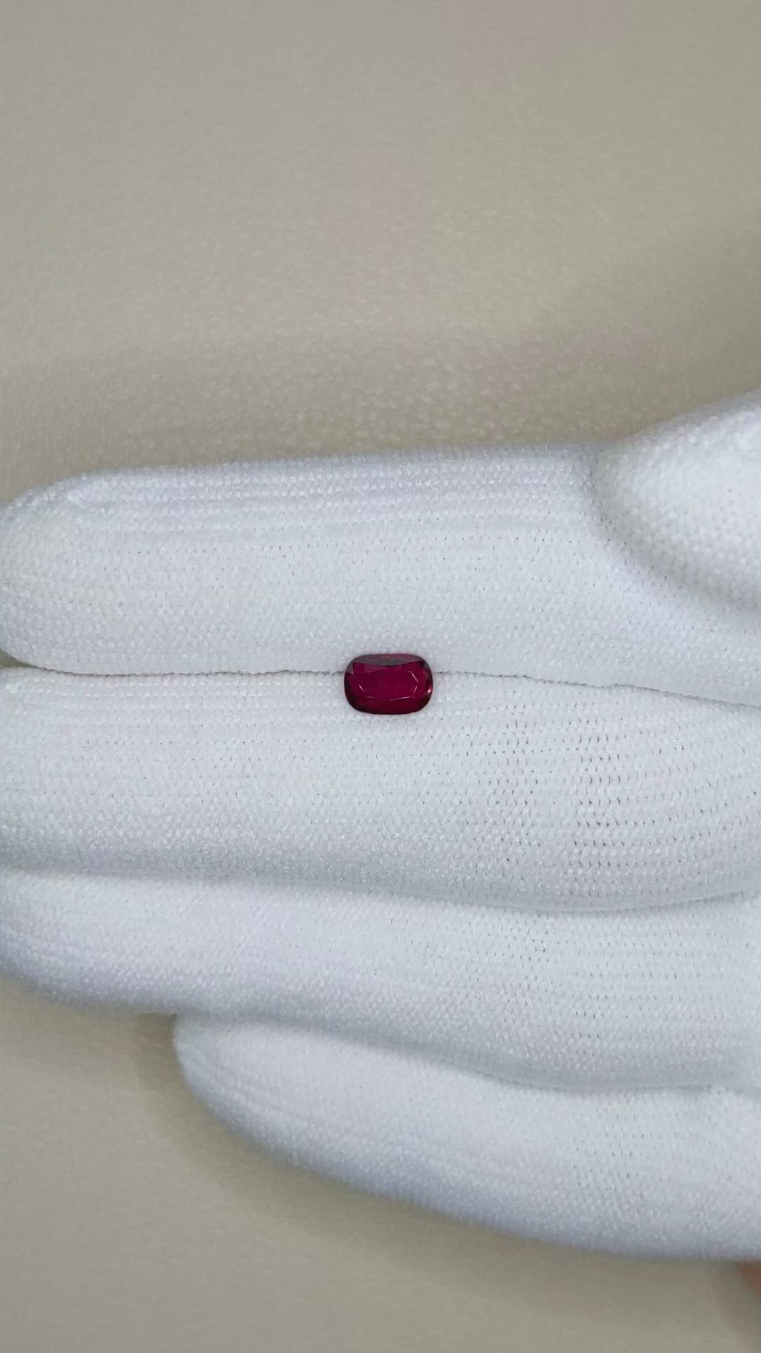 0.66 Ct. Ruby from Thailand Size Video