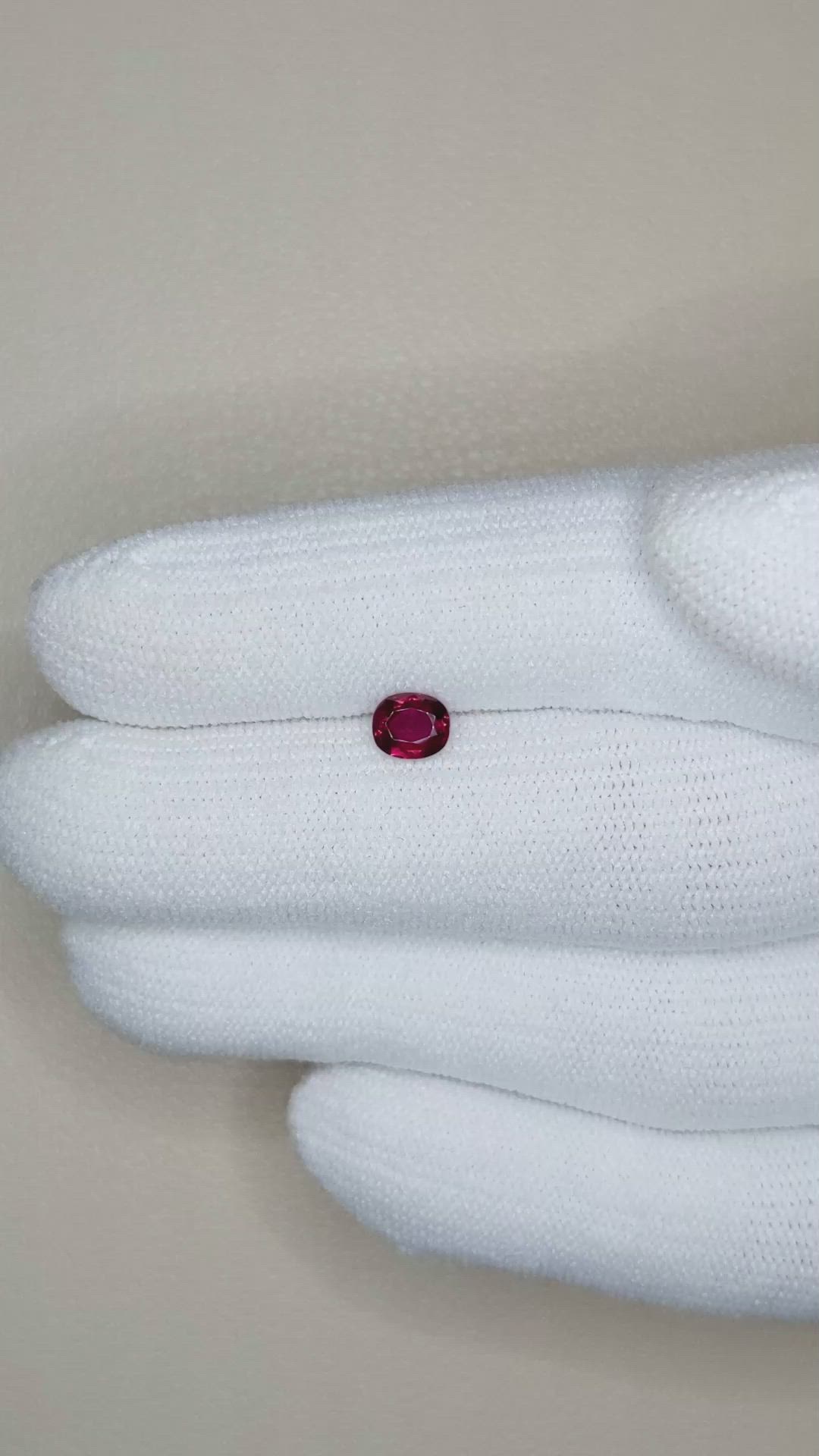 0.55 Ct. Ruby from Thailand Size Video