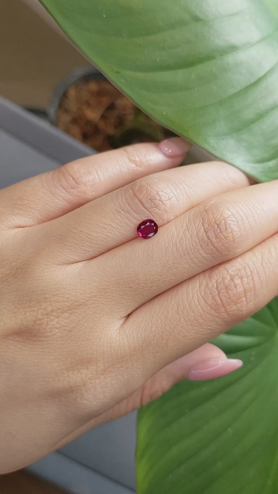 0.52 Ct. Ruby from Thailand Size Video