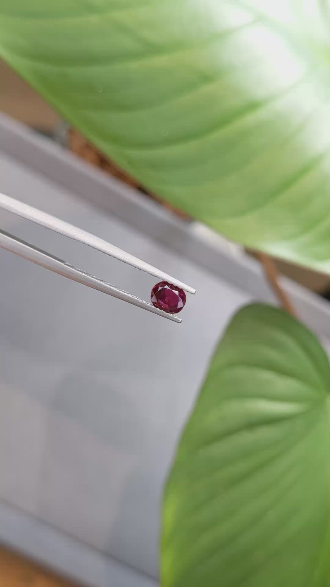 0.52 Ct. Ruby from Thailand Size Video