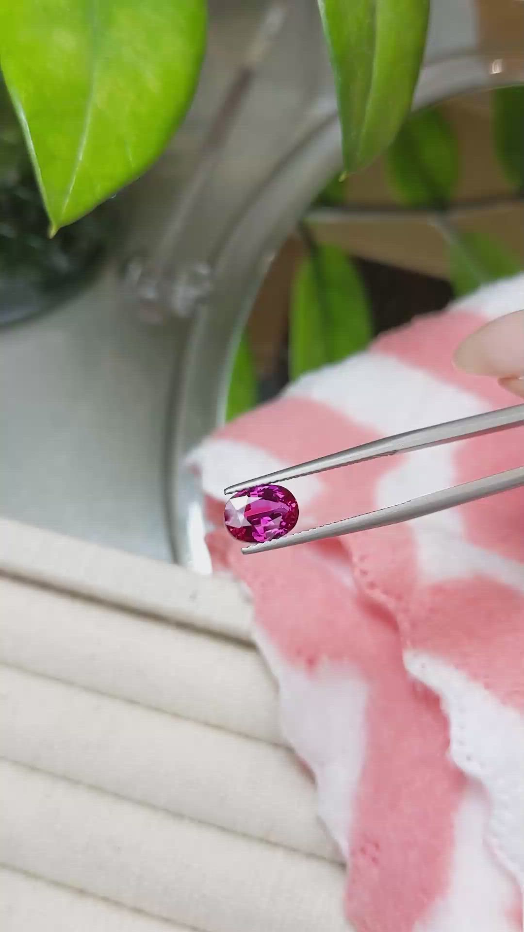 2.35 Ct. Ruby from Mozambique Size Video