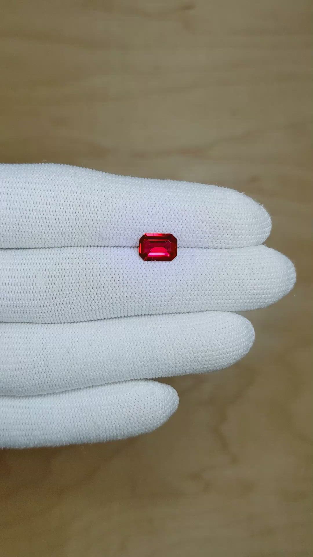 1.38 Ct. Ruby from Mozambique Size Video