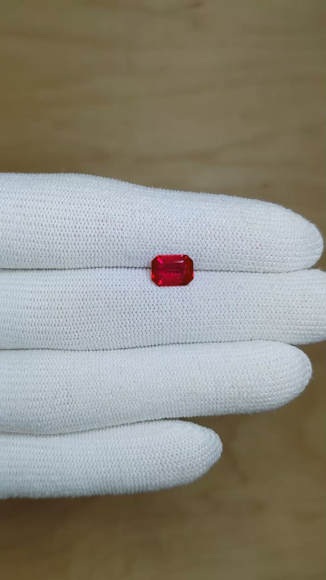 1.53 Ct. Ruby from Mozambique Size Video