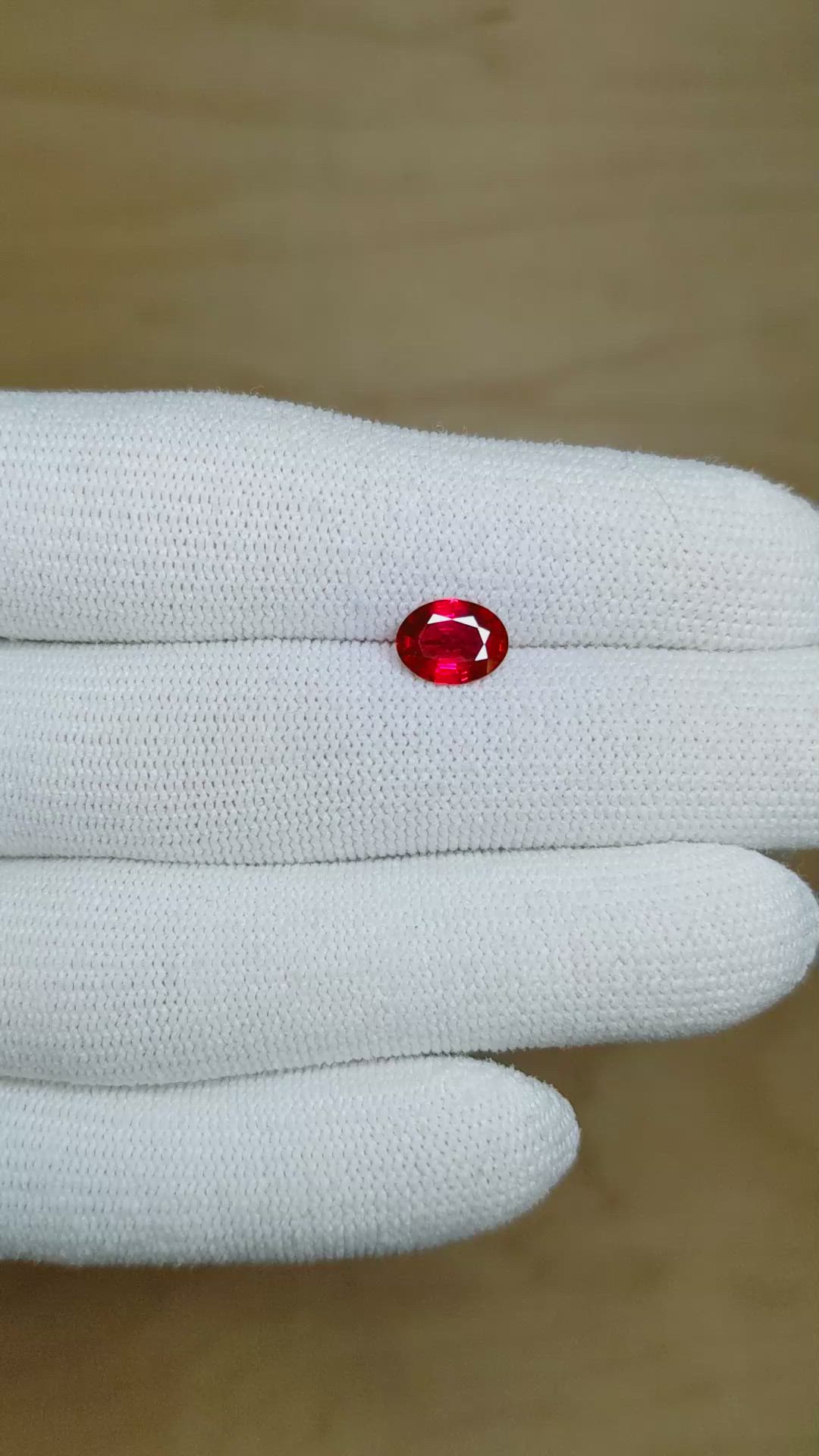 1.21 Ct. Ruby from Mozambique Size Video