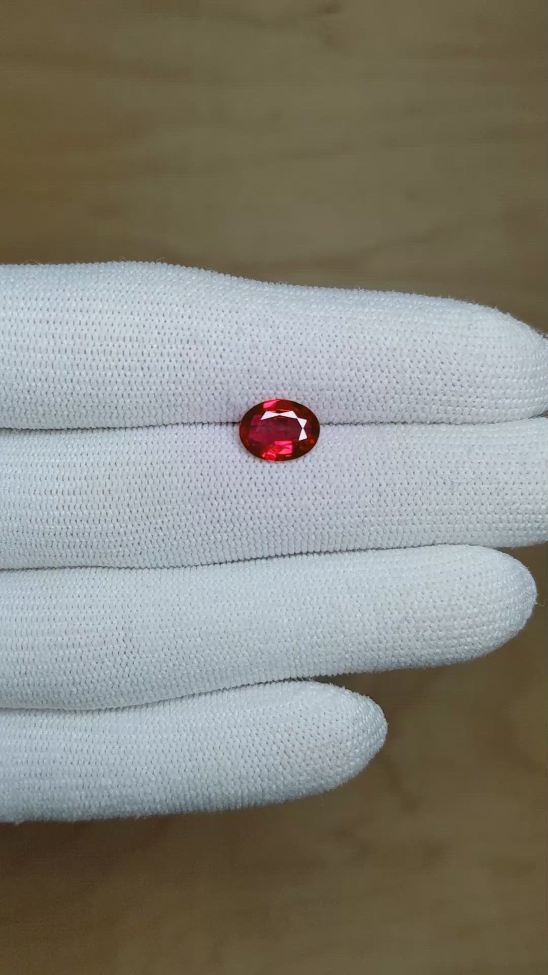 1.64 Ct. Ruby from Mozambique Size Video