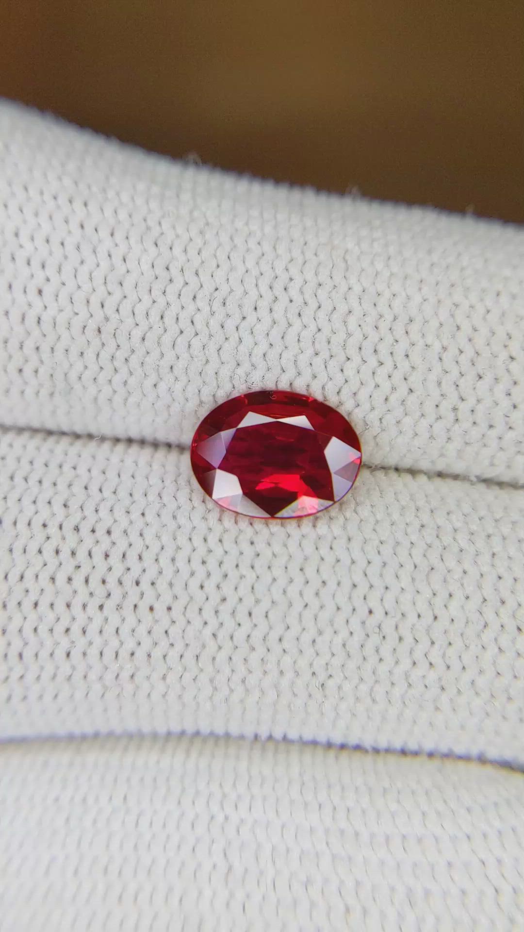 1.64 Ct. Ruby from Mozambique Size Video
