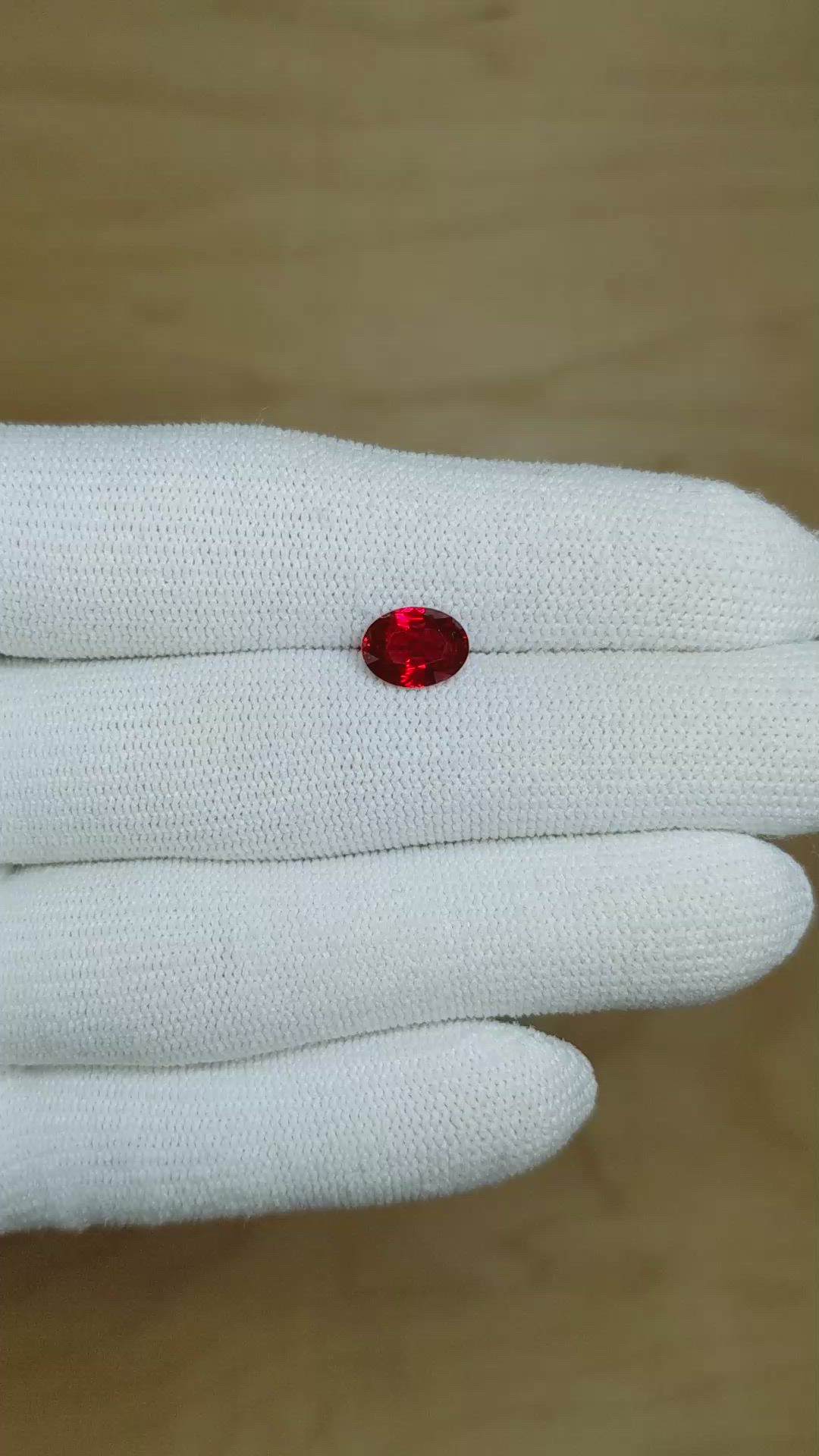 1.67 Ct. Ruby from Mozambique Size Video