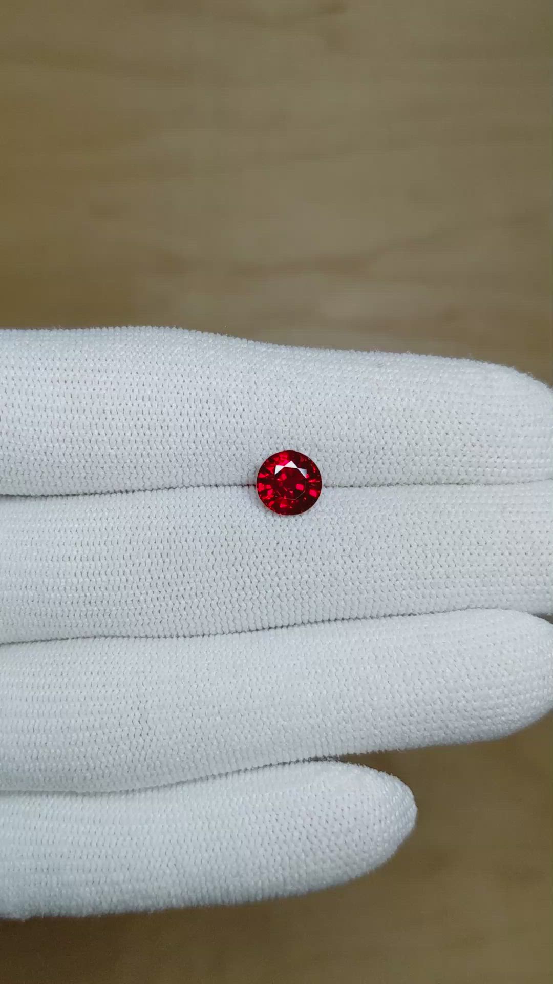 1.64 Ct. Ruby from Mozambique Size Video