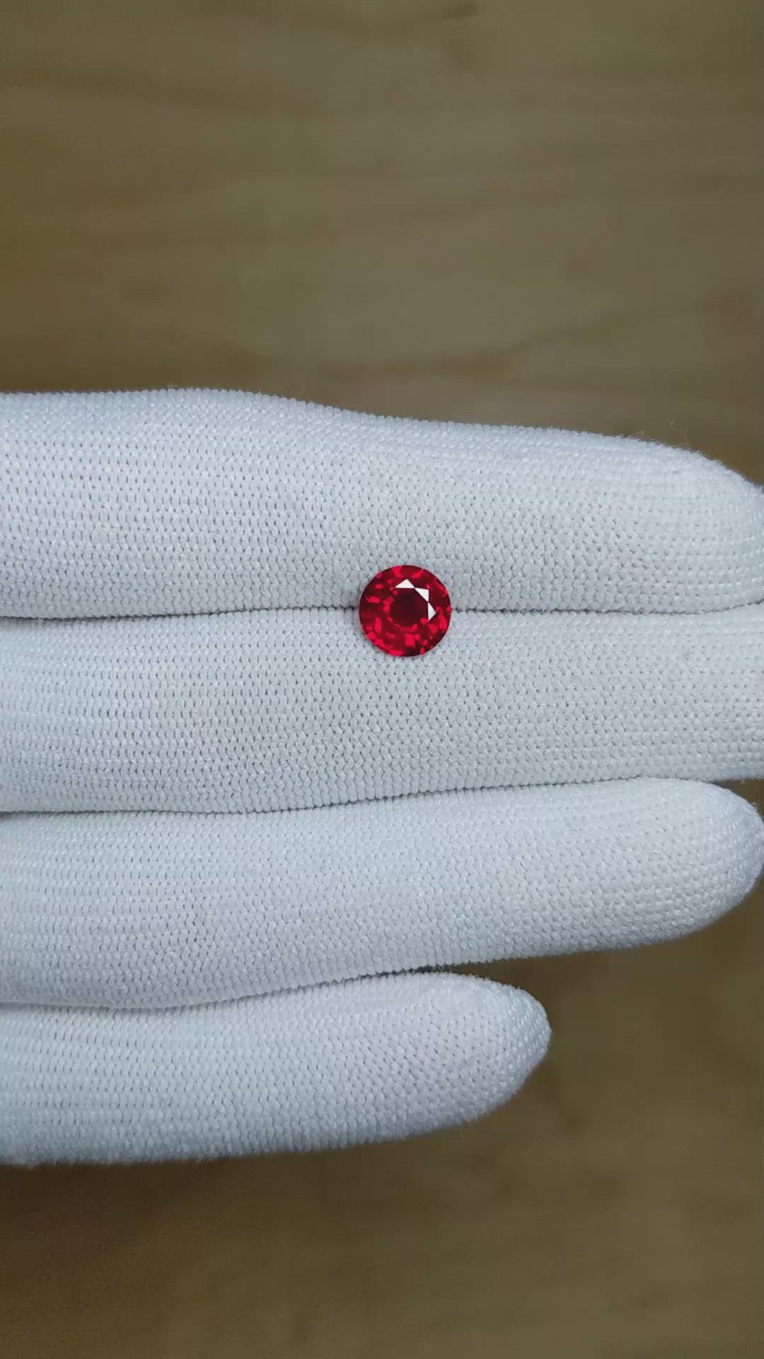 1.56 Ct. Ruby from Mozambique Size Video