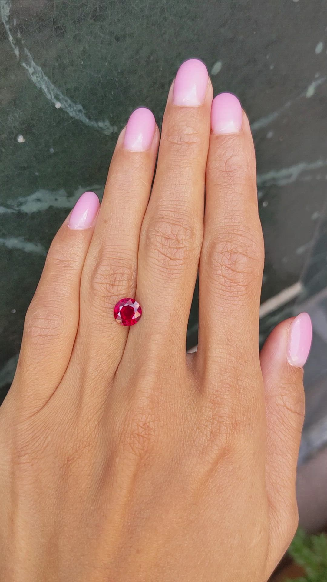 1.56 Ct. Ruby from Mozambique Size Video