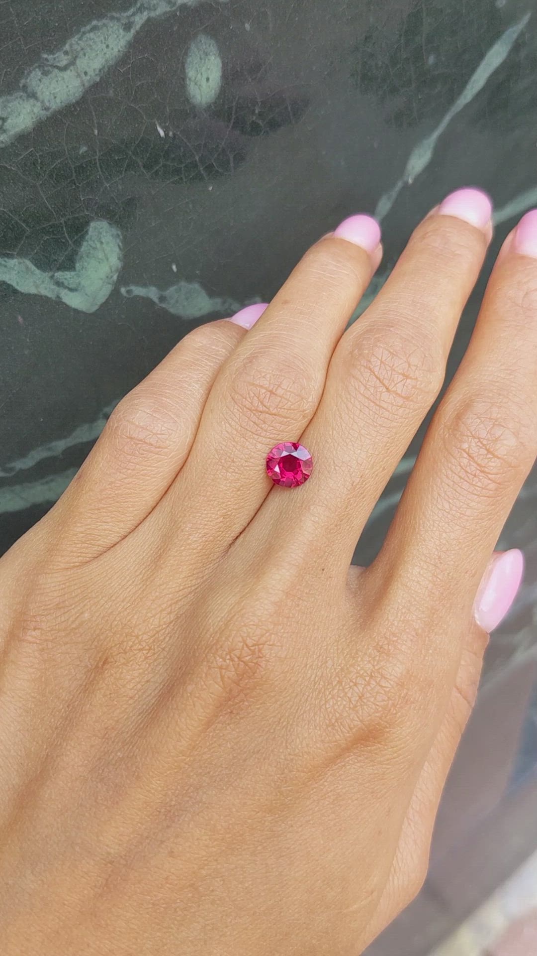 1.31 Ct. Ruby from Mozambique Size Video