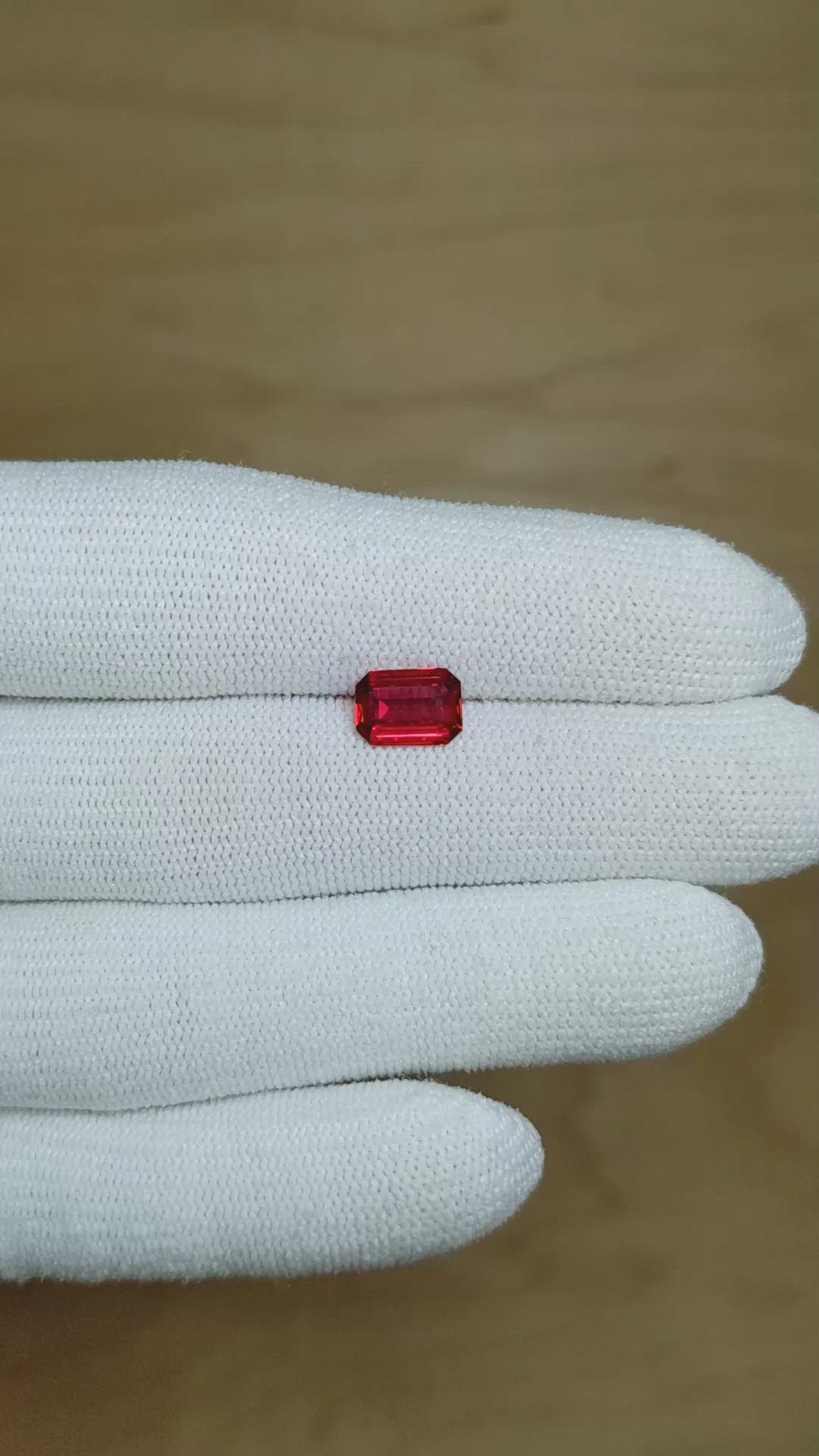 1.30 Ct. Ruby from Mozambique Size Video