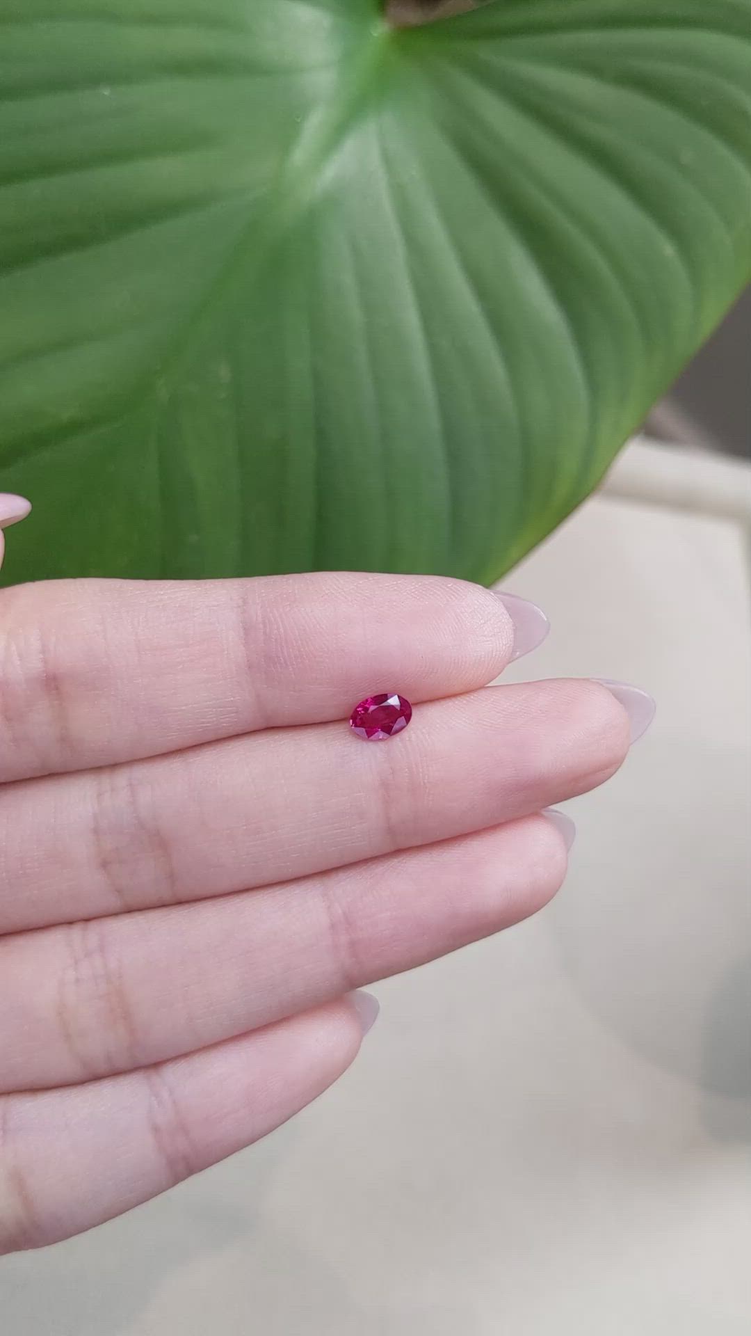 0.48 Ct. Ruby from Mozambique Size Video