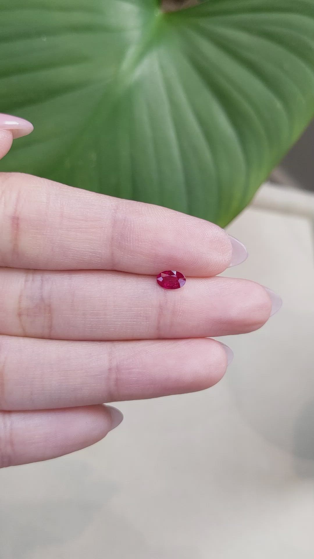 0.48 Ct. Ruby from Mozambique Size Video