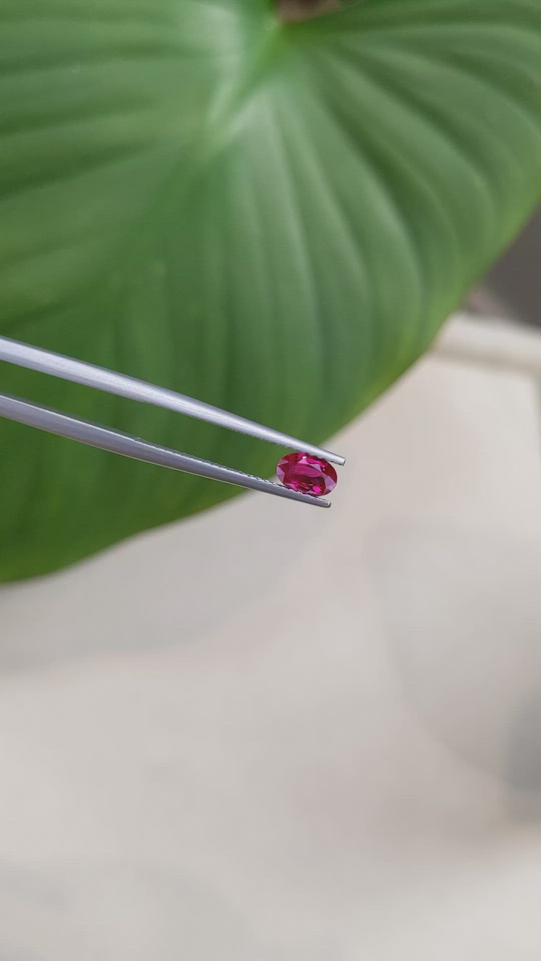 0.49 Ct. Ruby from Mozambique Size Video