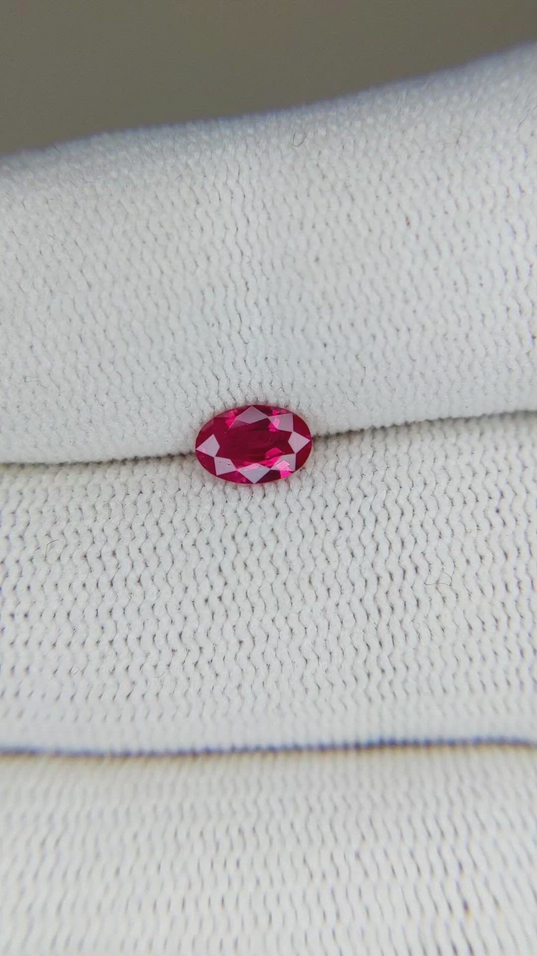 0.49 Ct. Ruby from Mozambique Size Video