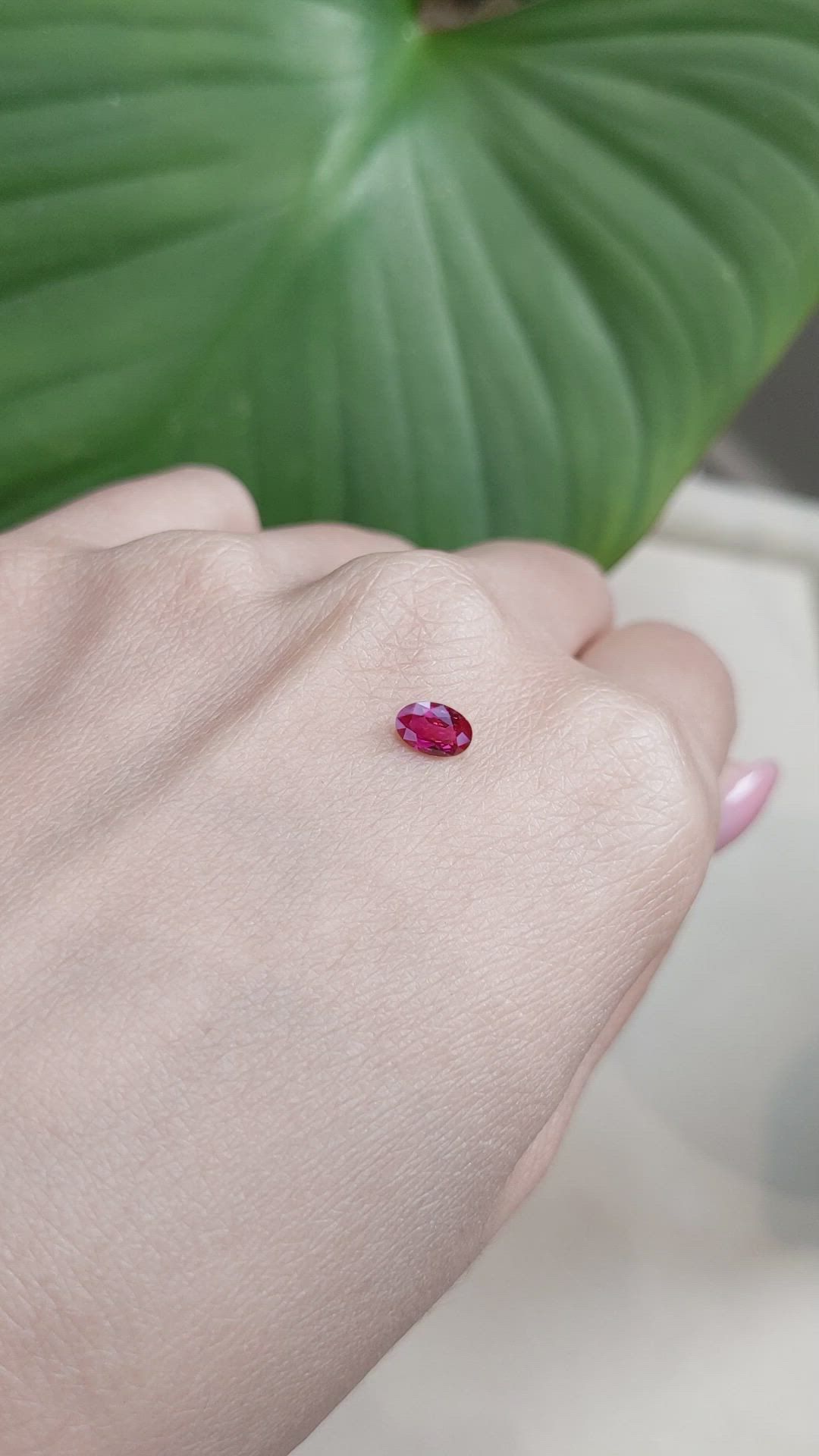0.49 Ct. Ruby from Mozambique Size Video