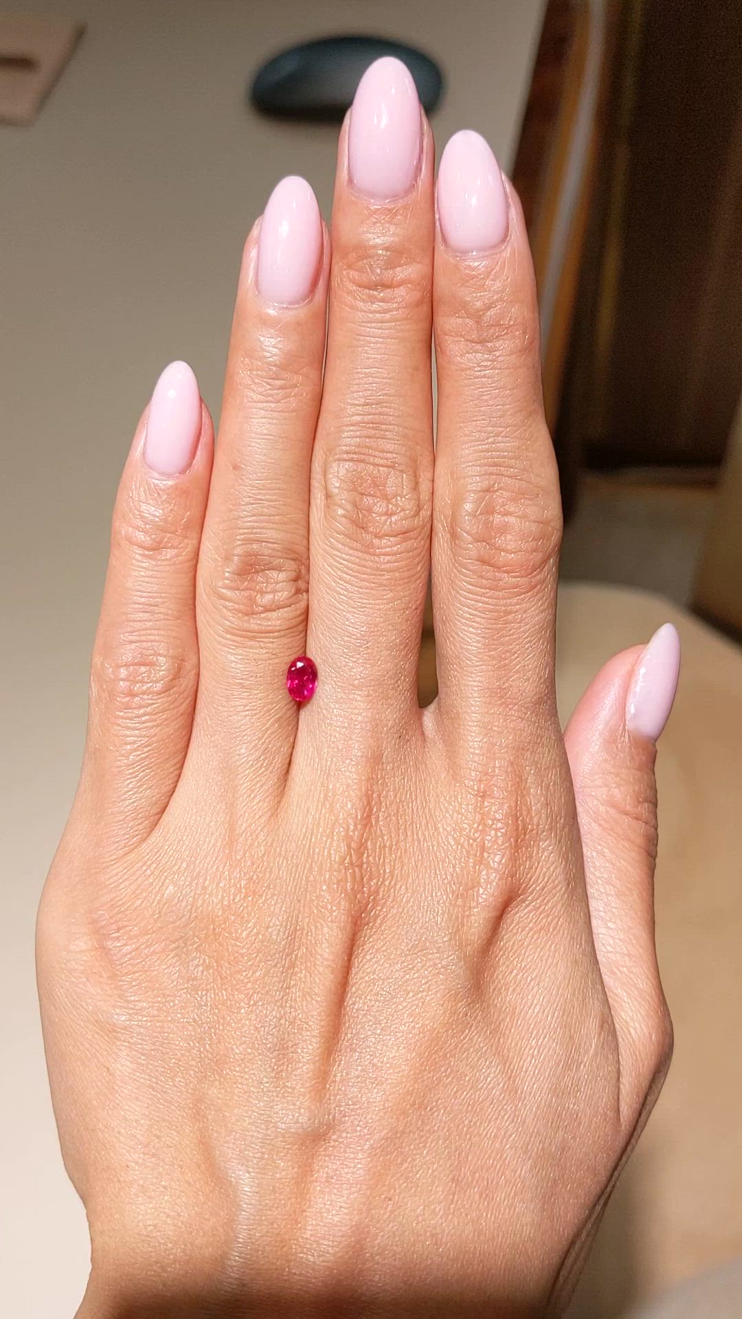 0.51 Ct. Pinkish Red Ruby from Mozambique Size Video