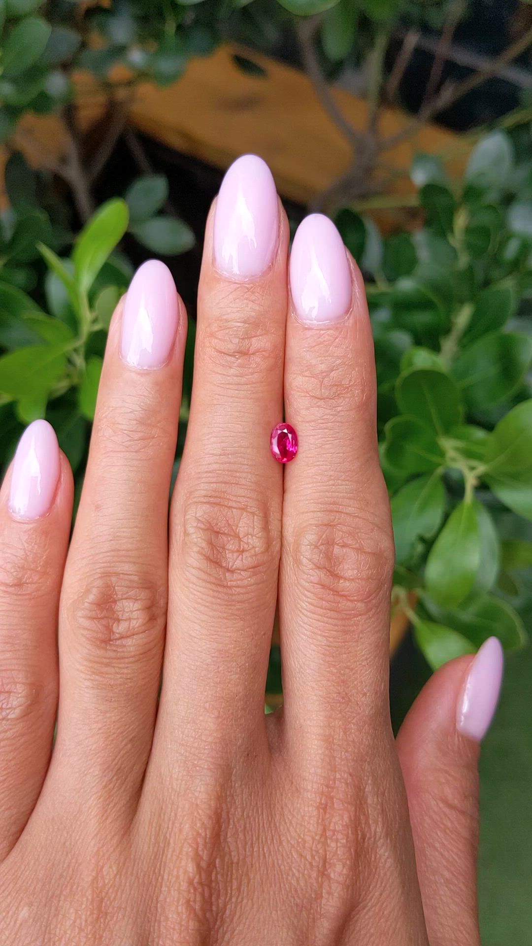 0.51 Ct. Pinkish Red Ruby from Mozambique Size Video