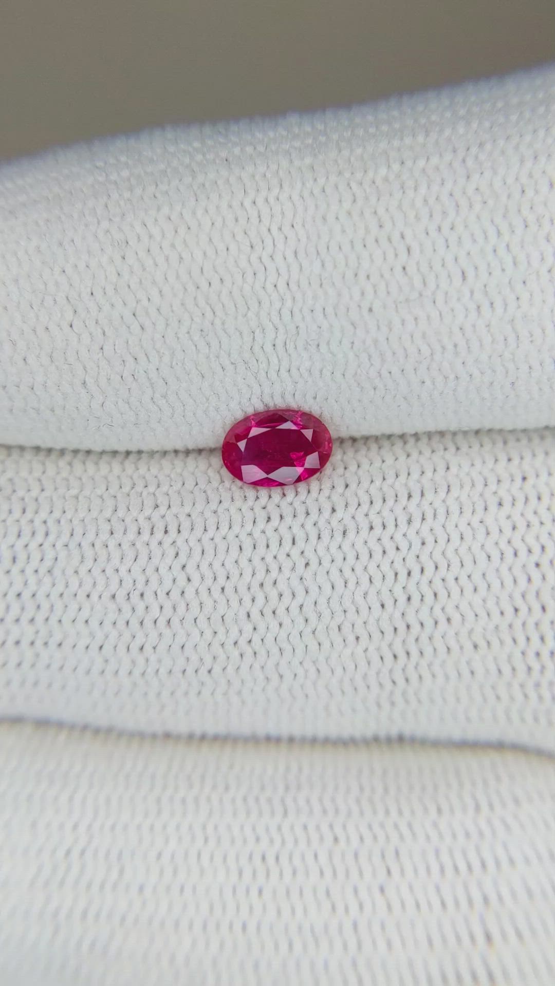 0.51 Ct. Ruby from Mozambique Size Video
