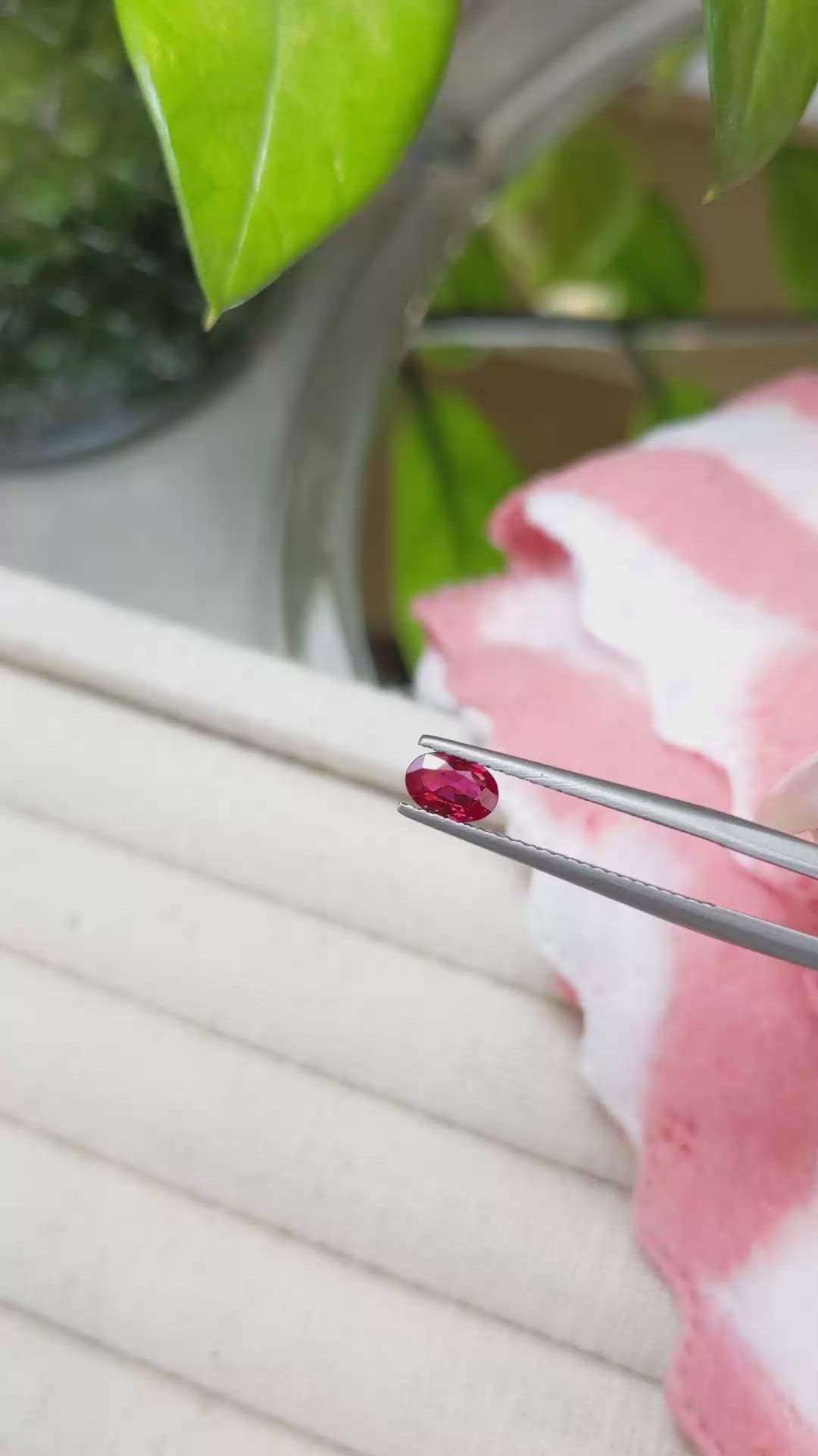 0.52 Ct. Ruby from Ceylon (Sri Lanka) Size Video