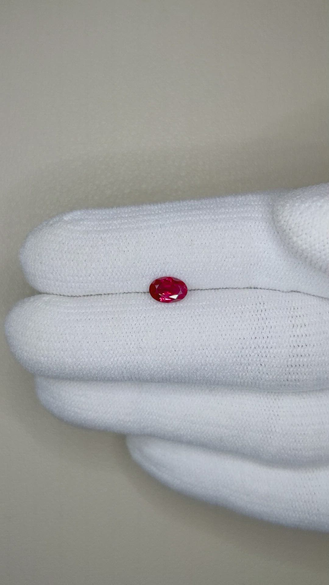 0.52 Ct. Ruby from Ceylon (Sri Lanka) Size Video