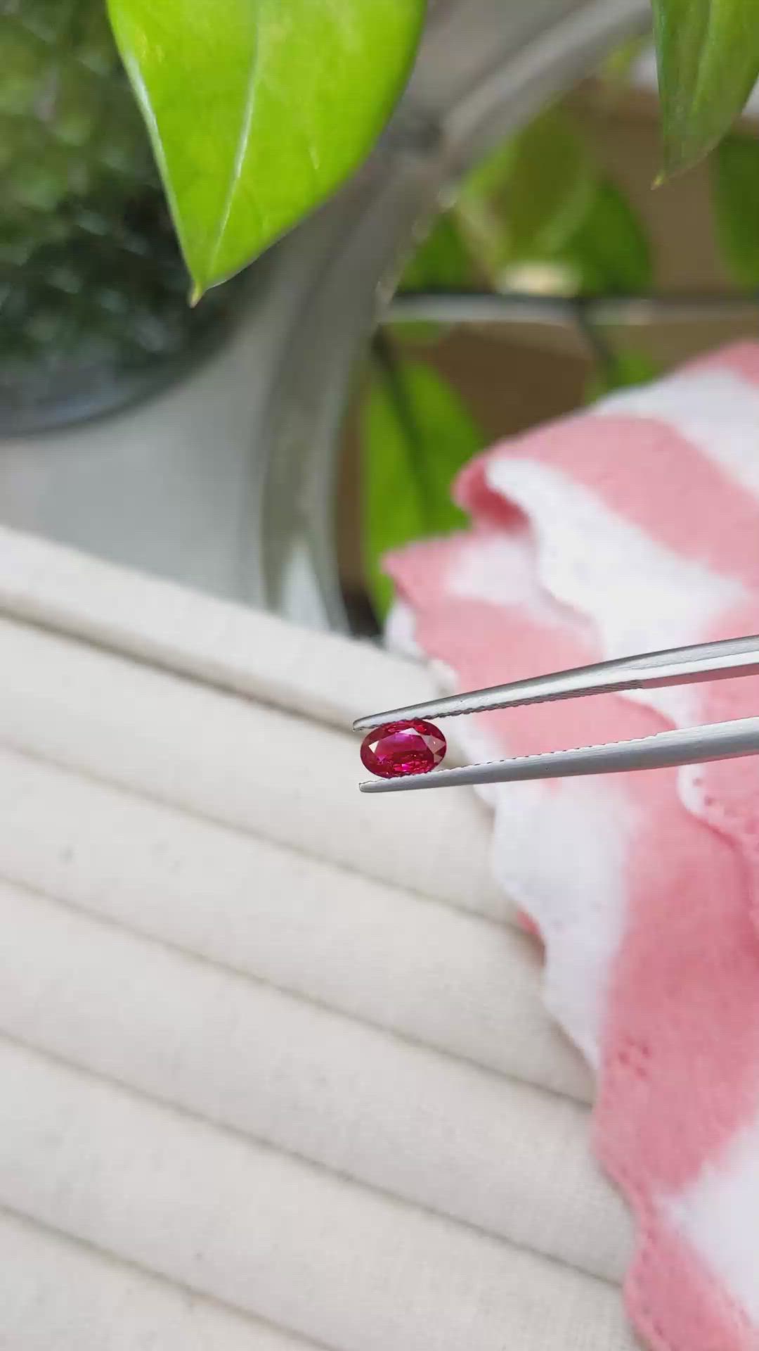 0.57 Ct. Ruby from Mozambique Size Video