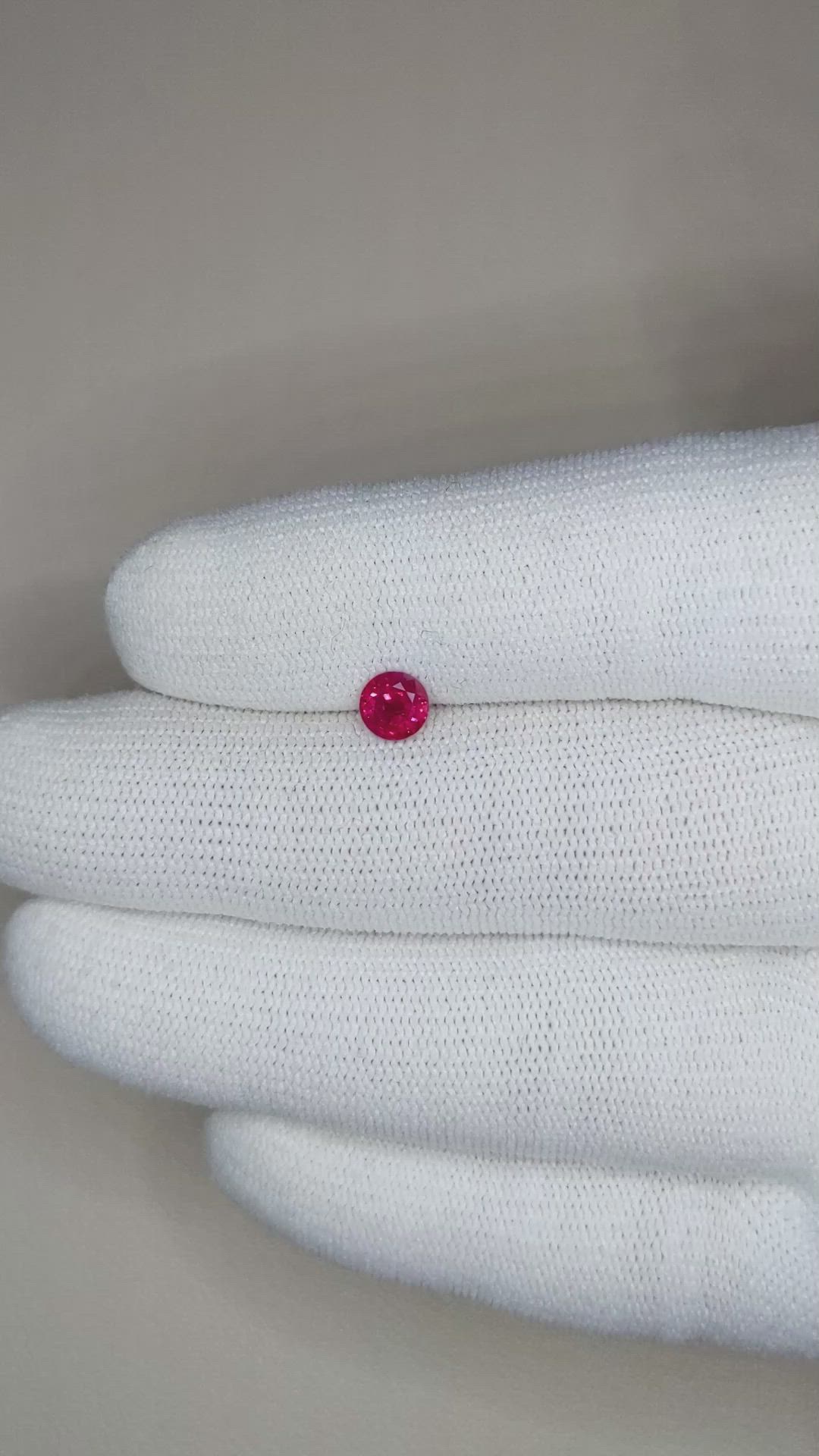 0.69 Ct. Ruby from Mozambique Size Video