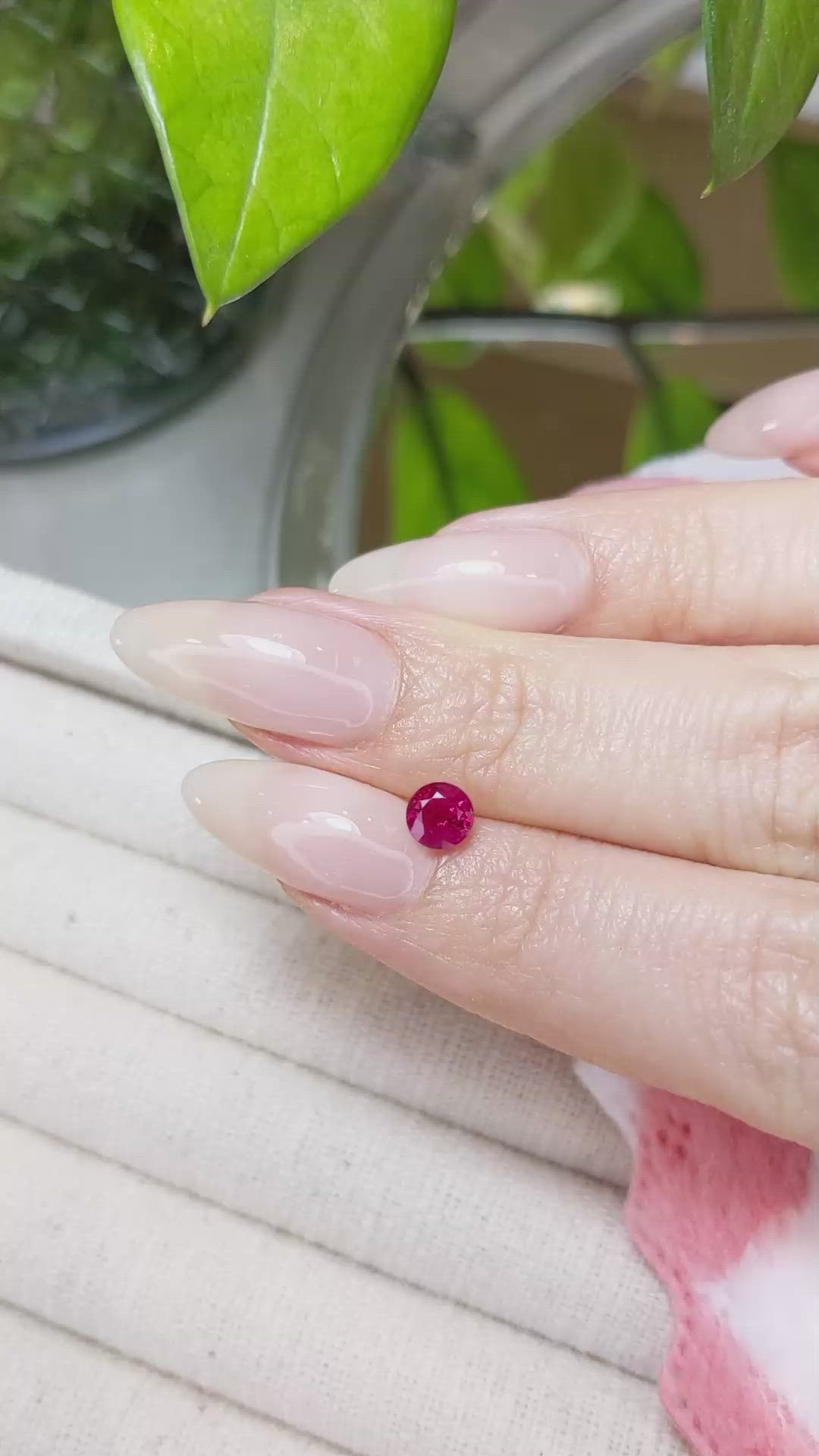 0.69 Ct. Ruby from Mozambique Size Video