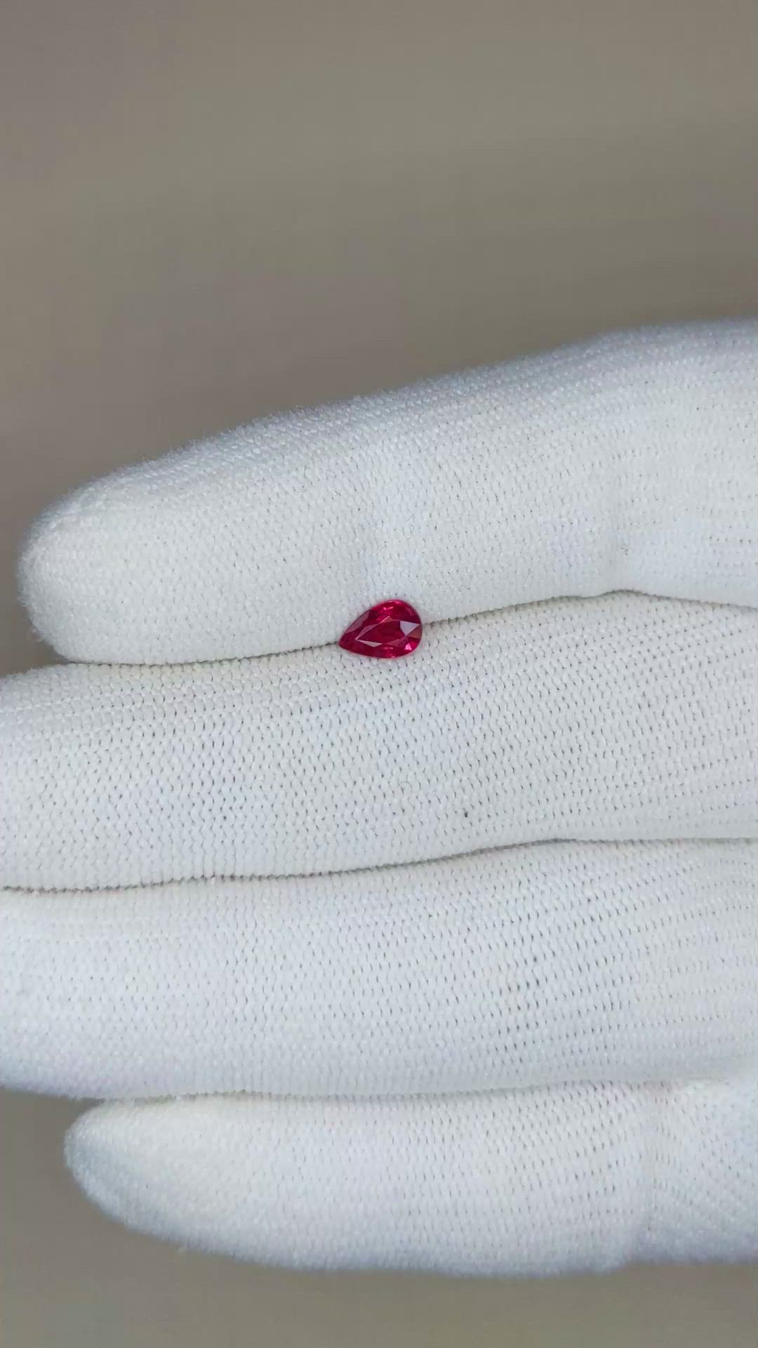0.43 Ct. Ruby from Mozambique Size Video