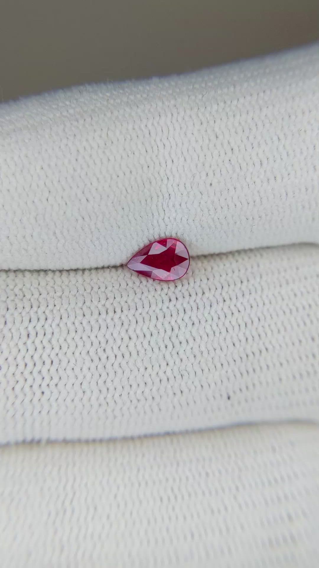 0.43 Ct. Ruby from Mozambique Size Video