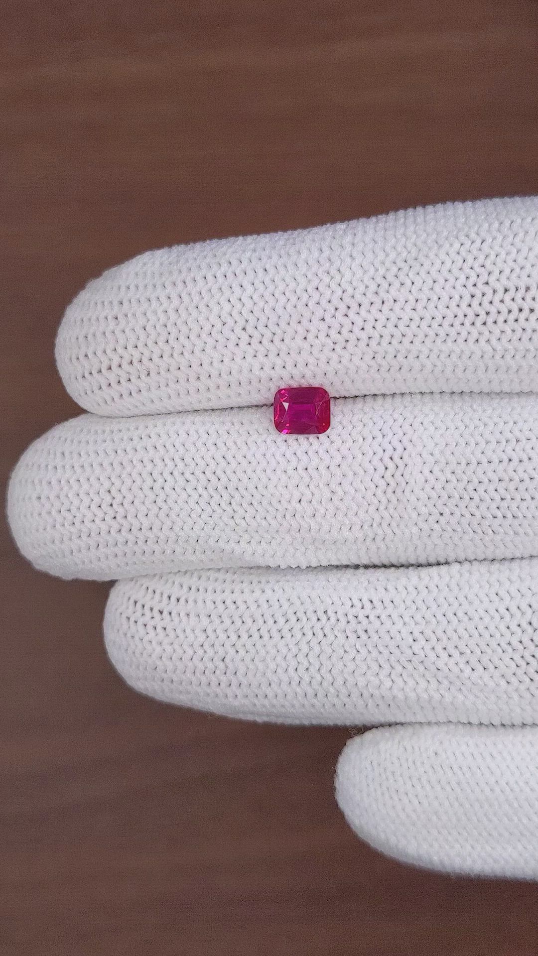 0.70 Ct. Ruby from Madagascar Size Video