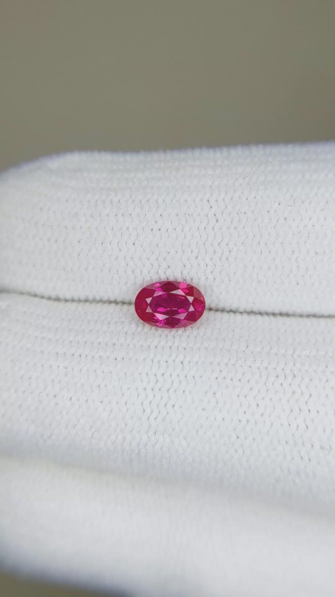 0.58 Ct. Ruby from Burma (Myanmar) Size Video