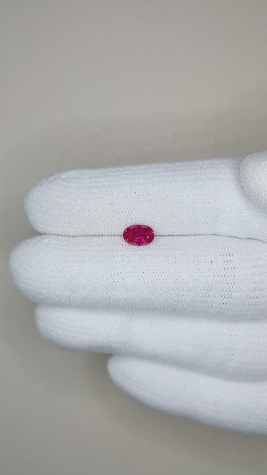 0.58 Ct. Ruby from Burma (Myanmar) Size Video