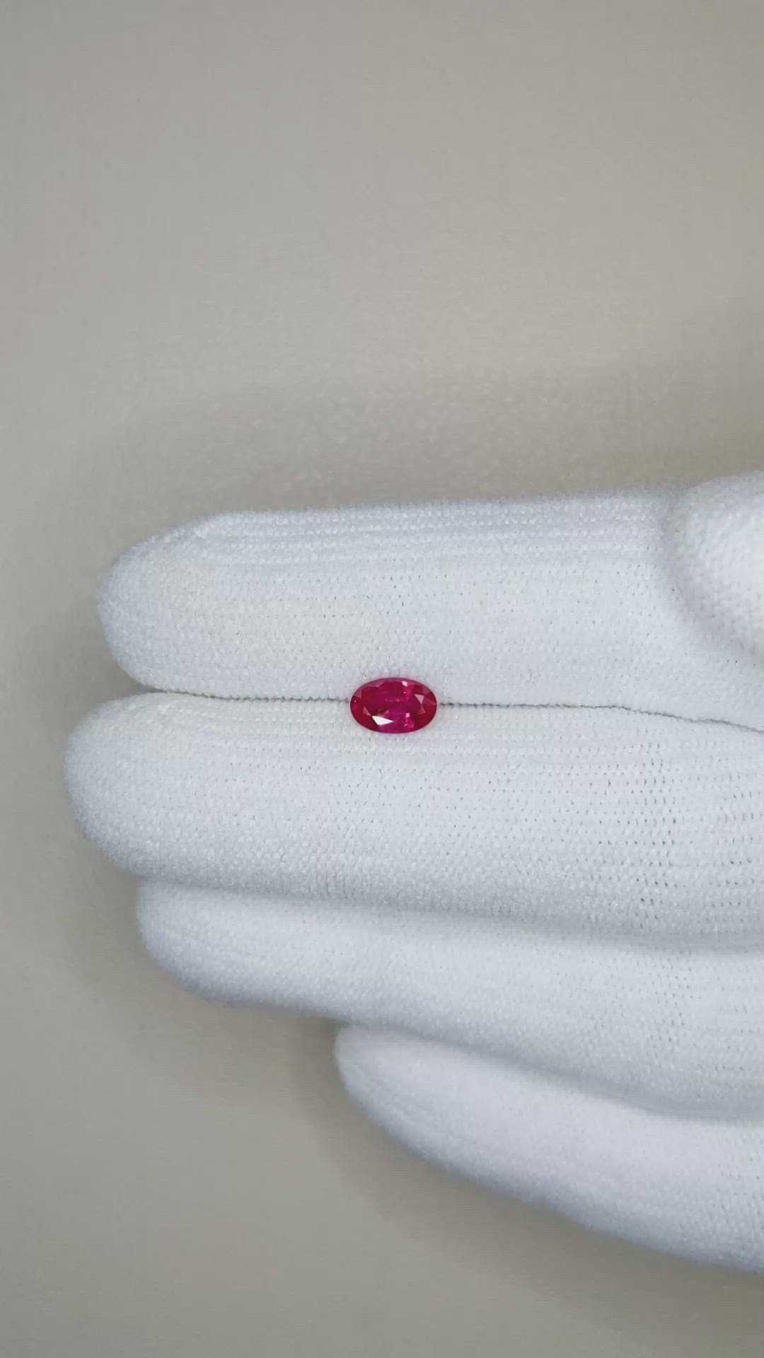 0.53 Ct. Ruby from Burma (Myanmar) Size Video