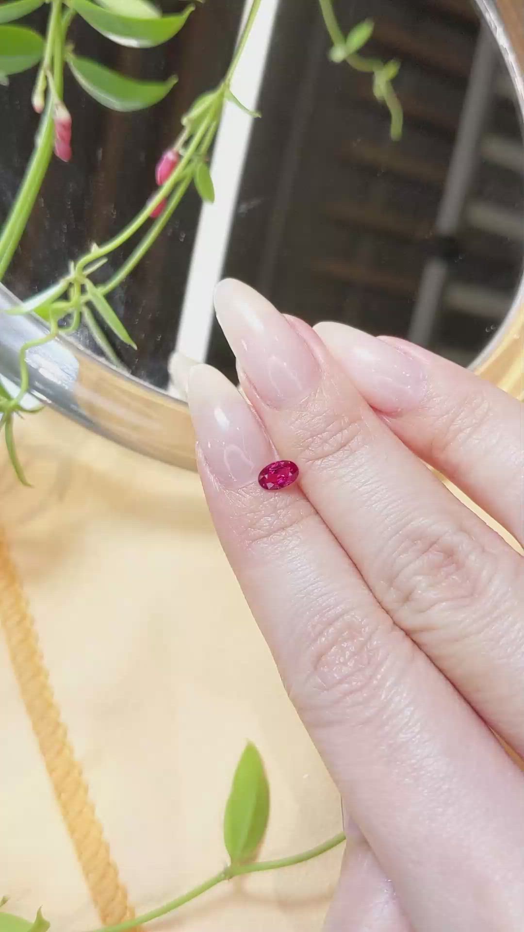 0.46 Ct. Ruby from Burma (Myanmar) Size Video