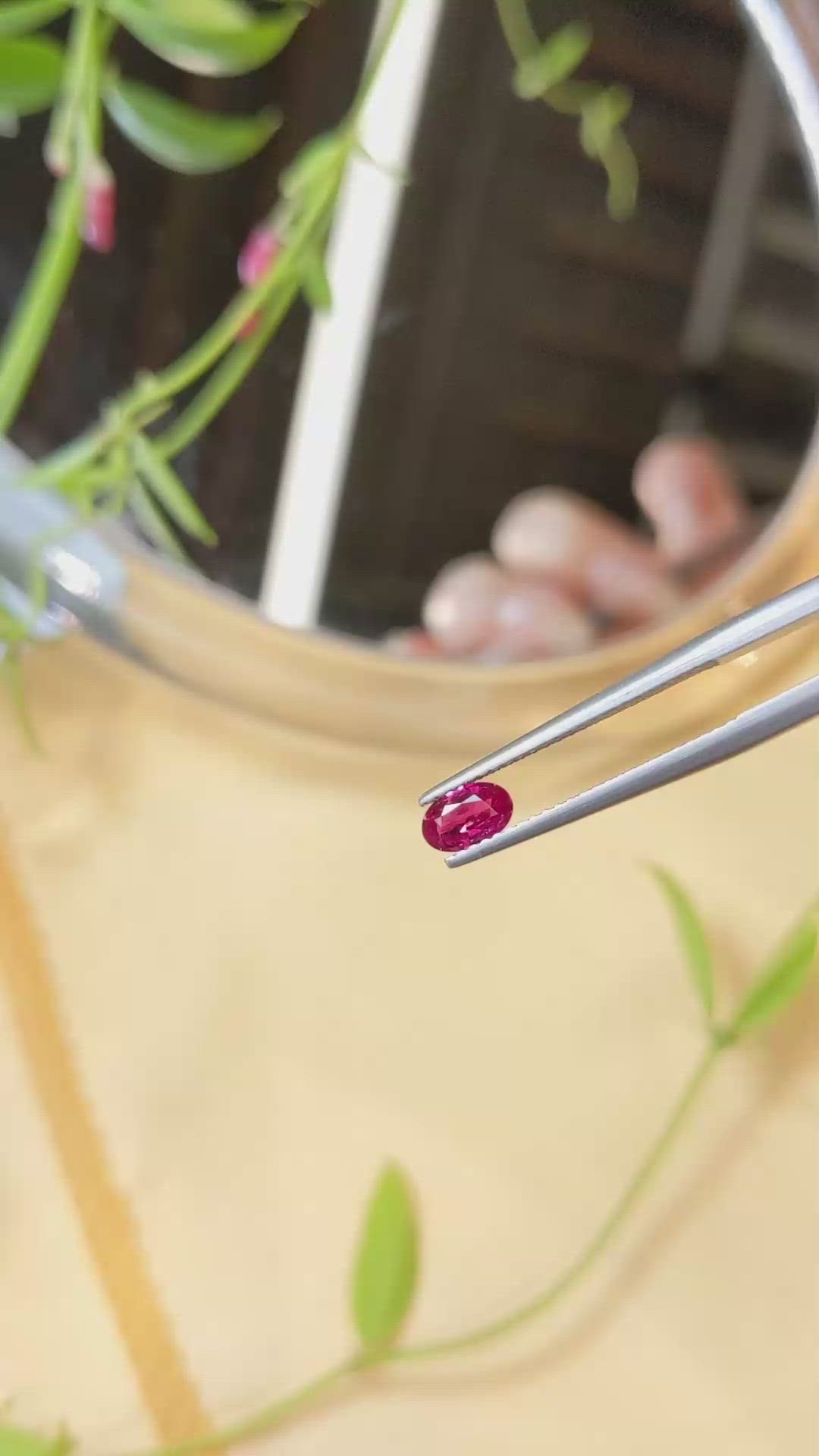 0.46 Ct. Ruby from Burma (Myanmar) Size Video