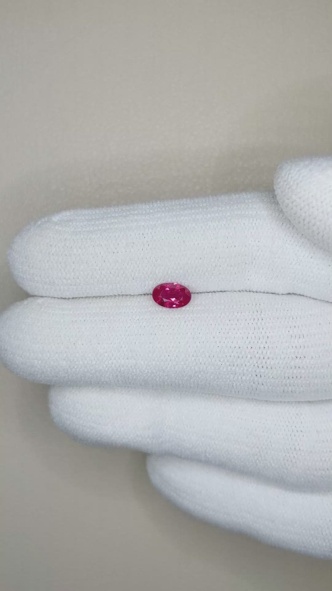 0.46 Ct. Ruby from Burma (Myanmar) Size Video