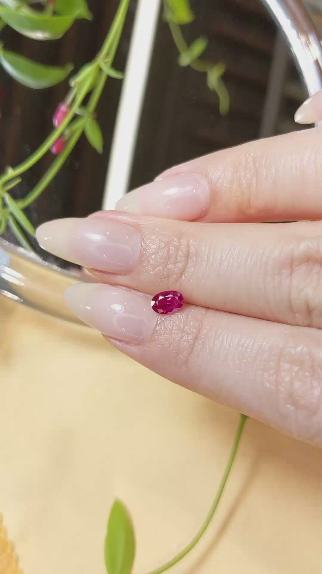 0.58 Ct. Ruby from Burma (Myanmar) Size Video