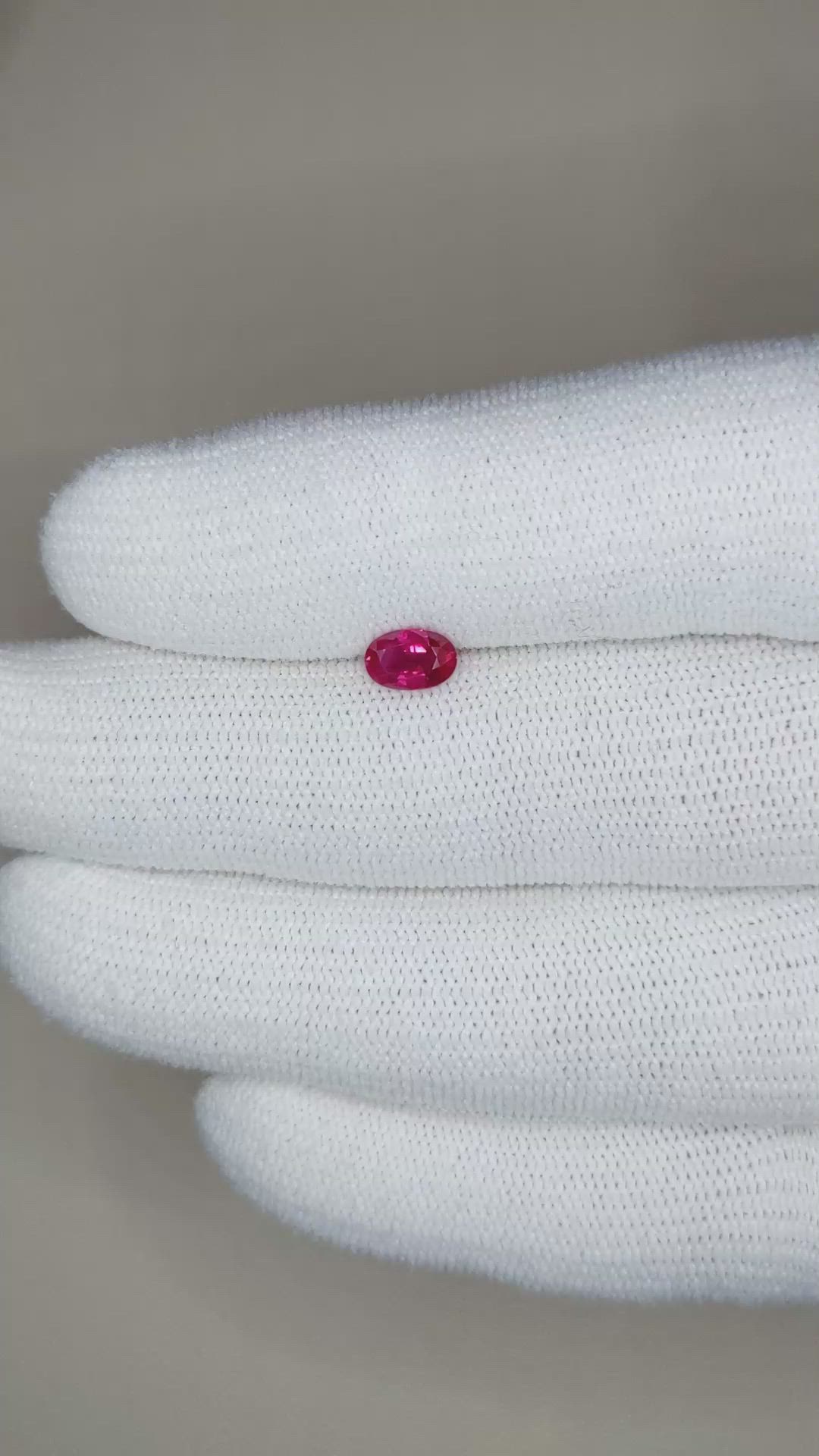 0.58 Ct. Ruby from Burma (Myanmar) Size Video