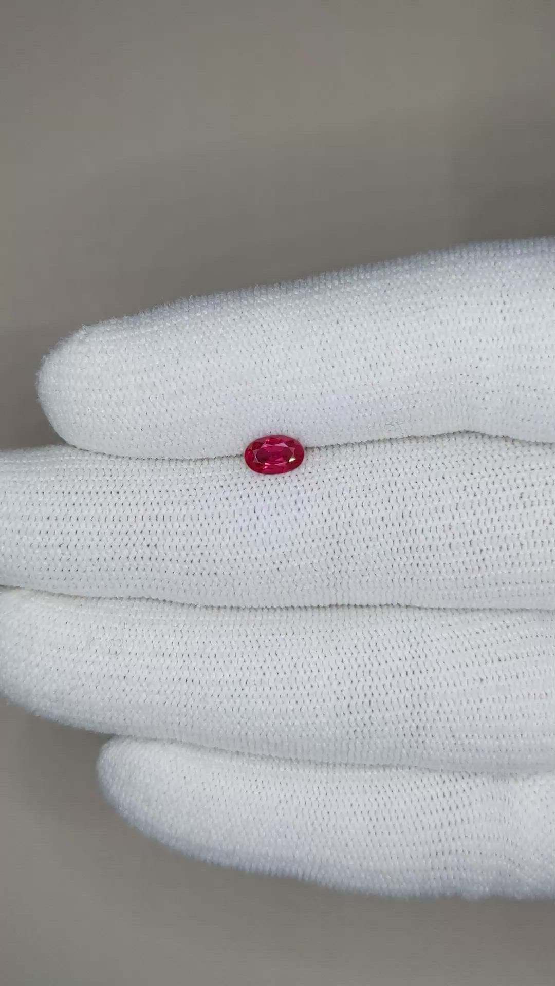 0.51 Ct. Ruby from Burma (Myanmar) Size Video