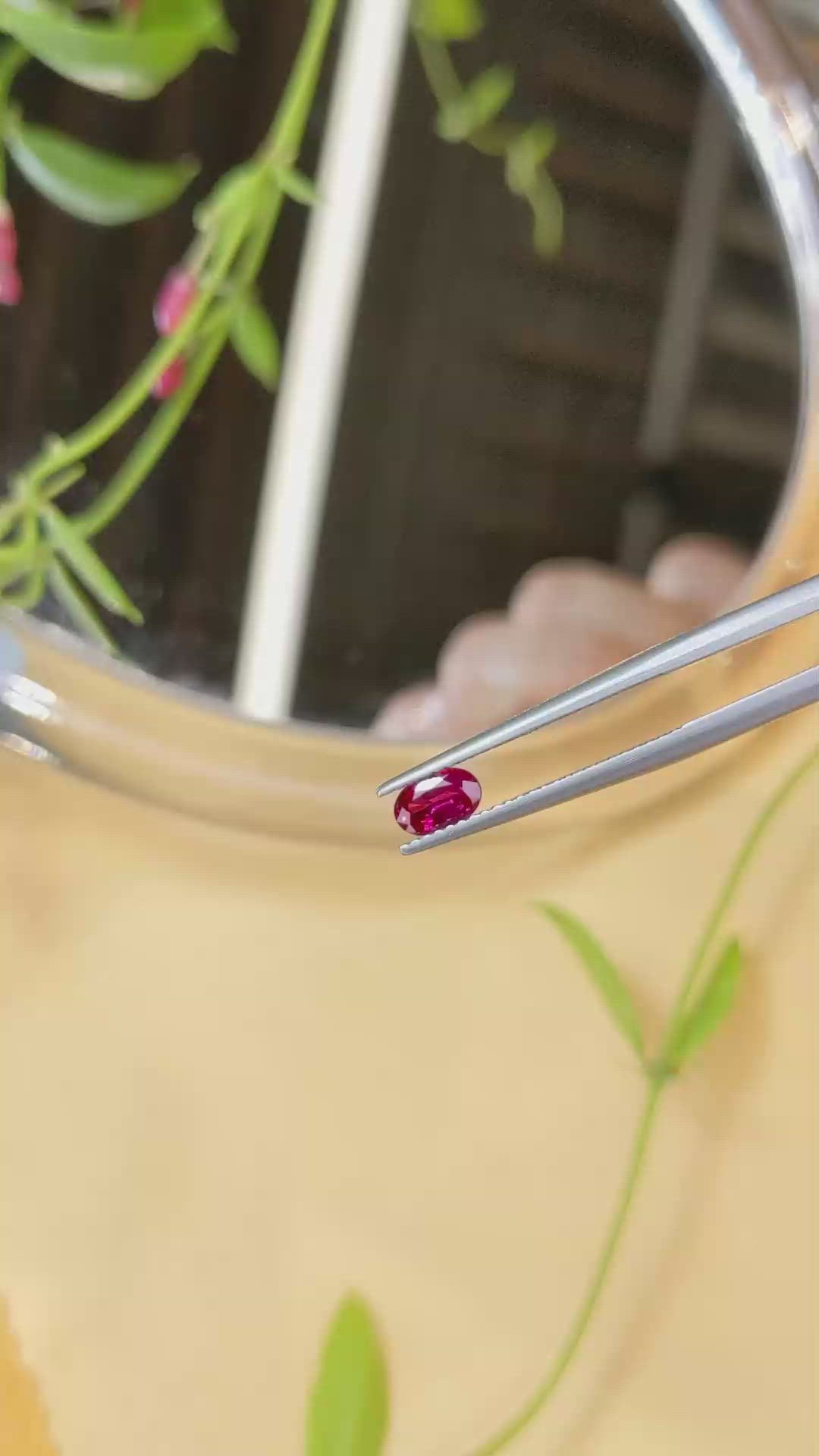 0.51 Ct. Ruby from Burma (Myanmar) Size Video