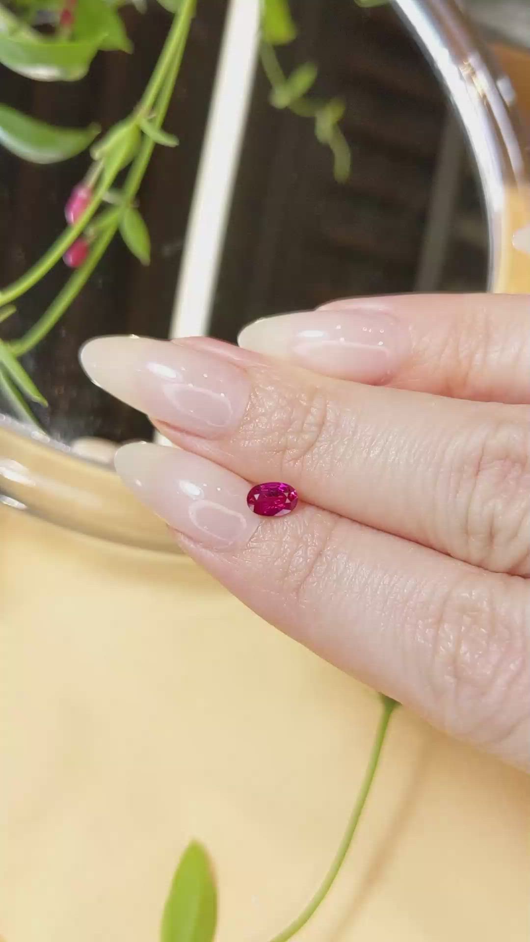 0.50 Ct. Ruby from Burma (Myanmar) Size Video